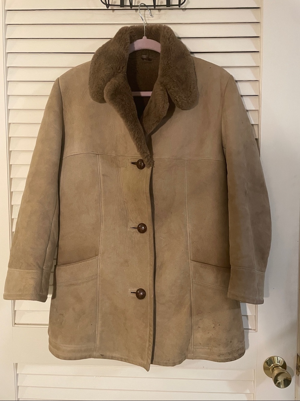 Vintage West Country Suedes Somerset Sheepskin Shearling Coat Jacket